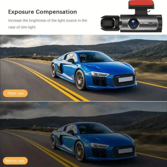 Front & Rear Dashcam, BCUOZ 1 Count Dash Camera for Car, Wide Angle Car Driving Recorder with IR Night-Vision G Sensor, 3.16 Inc