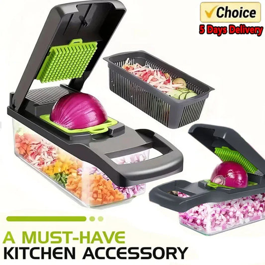 14/16 in 1 Multifunctional Vegetable Chopper Handle Food Grate Food Chopper Vegetable Slicer Dicer Cut Kitchen Items cocina